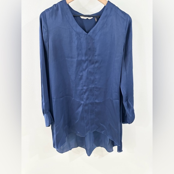 Soft Surroundings Long Sleeve Royal Blue Tunic Size Medium Petite - Picture 3 of 5